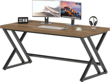 Holz Computertisch Rustikaler Home Office Schreibtisch