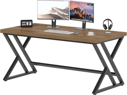 Holz Computertisch Rustikaler Home Office Schreibtisch