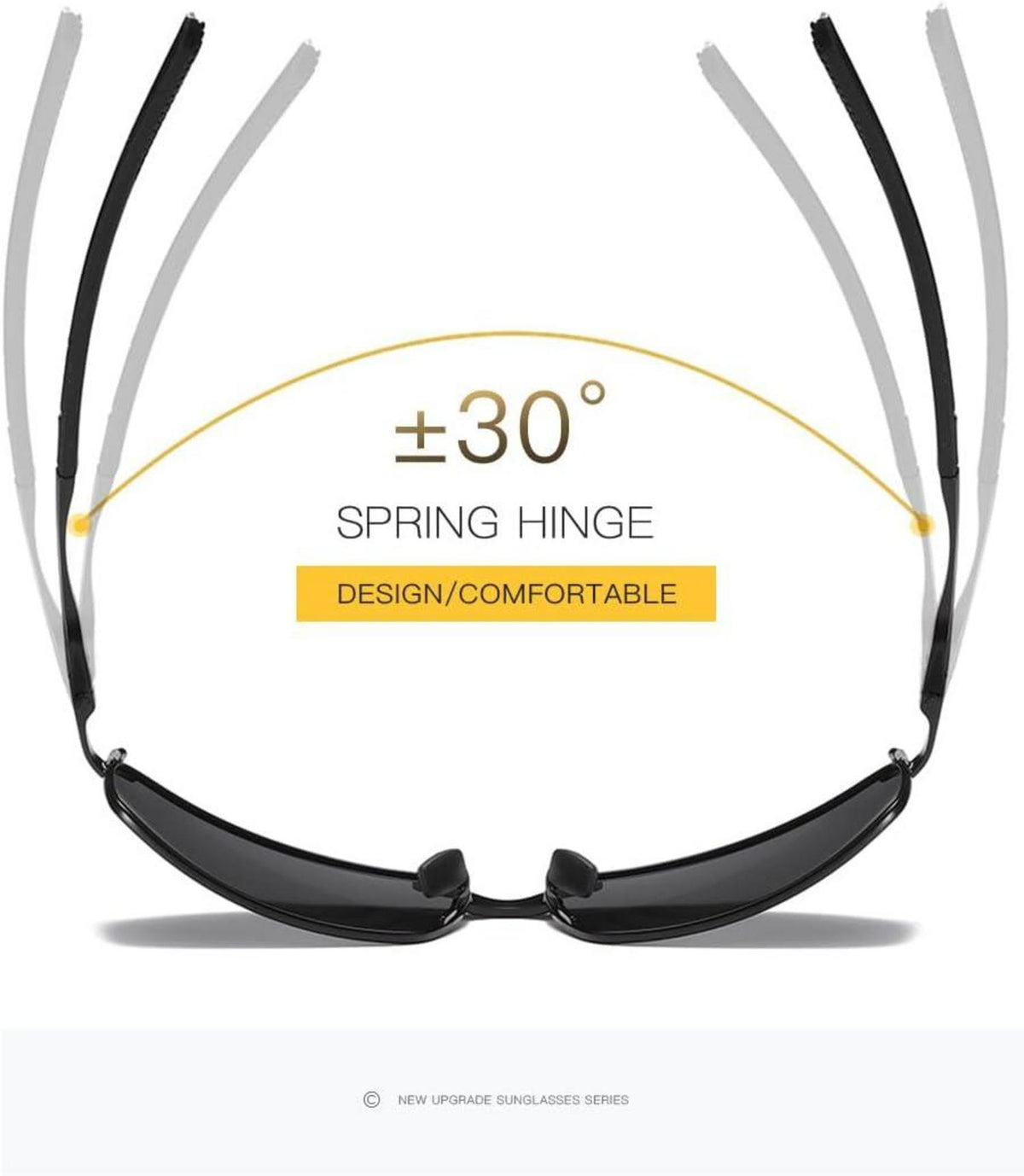 AORON Polarisierte Sonnenbrille Herren Sport UV-Schutz Grau