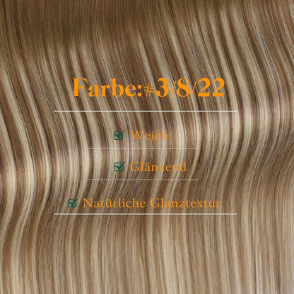 Echthaar Tape Extensions Ombre Blond 55cm - 50g