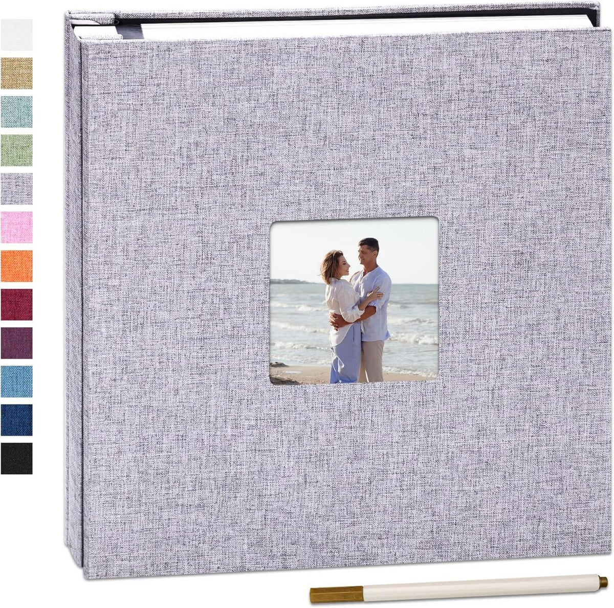 Selbstklebendes Fotoalbum zum Selbstgestalten mit leinen Hardcover, 60