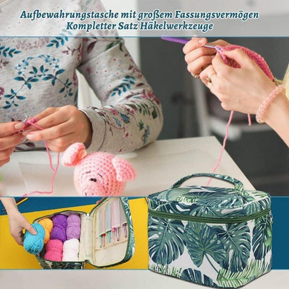 87-teiliges Häkelnadel-Set für Anfänger, ergonomisch, mit Häkeltasche