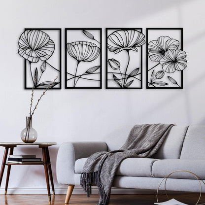 Metall Lotusblume Wanddekoration Abstrakte Blumen Ästhetische Kunst
