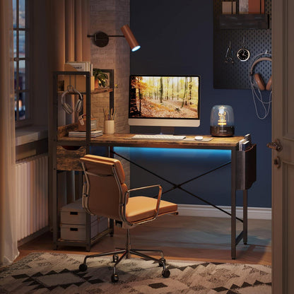 Schreibtisch mit Regal 120x50 cm Computertisch