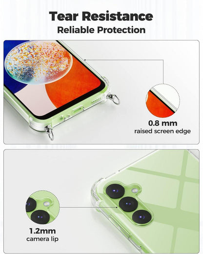 Handykette Handyhülle Band für Samsung Galaxy A14 Umhängeband Regenbogen