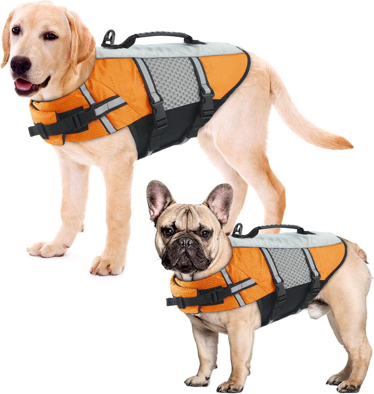 Hund Schwimmweste mit Rettungsgriff und hohem Auftrieb