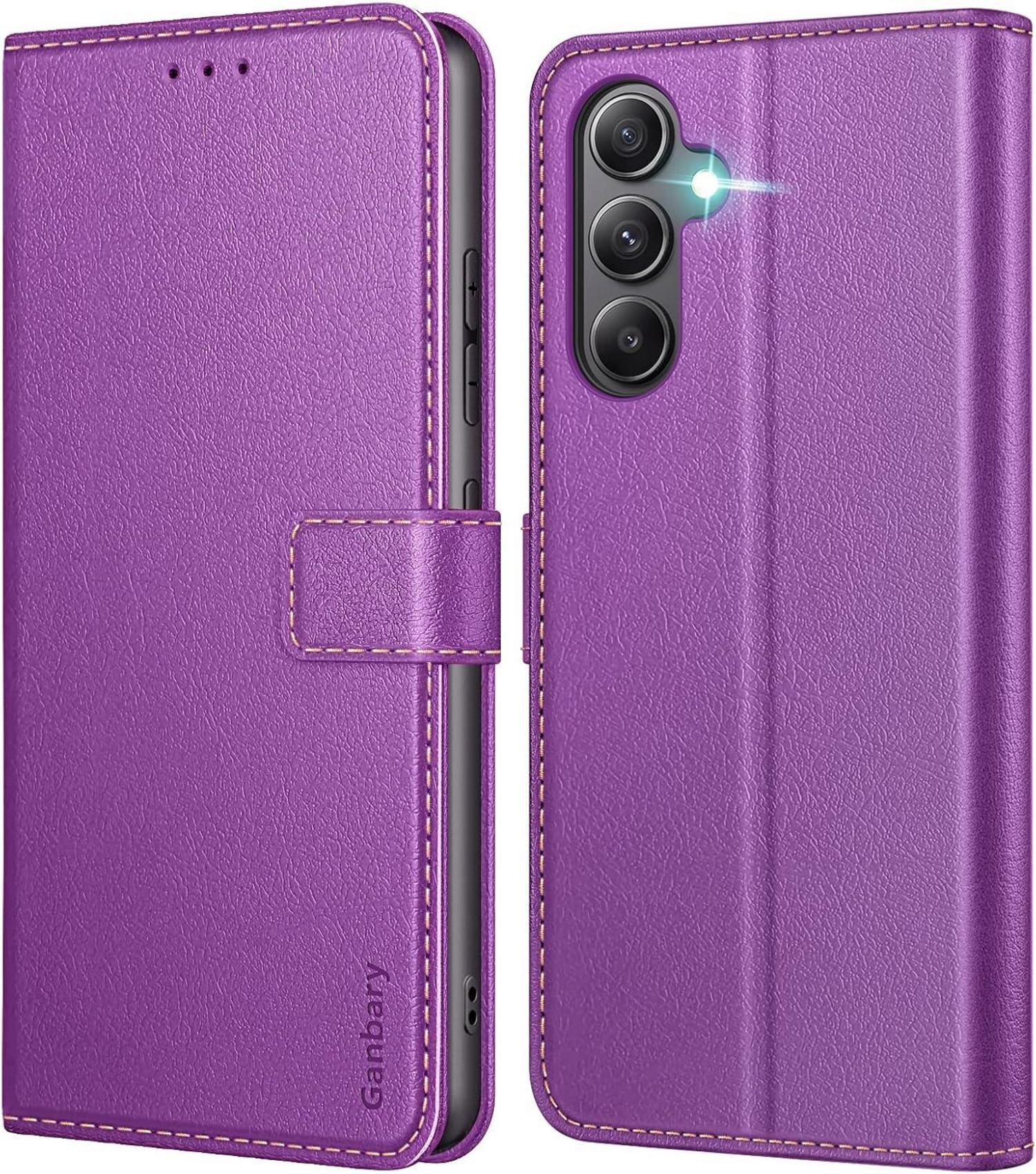 Premium Leder Handyhülle für Samsung Galaxy A34 5G – Violett