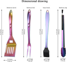 Regenbogen Grill Zubehör Set 4-teilig Edelstahl