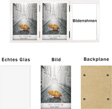Bilderrahmen für 3 Fotos 10x15 cm Holz Fotorahmen