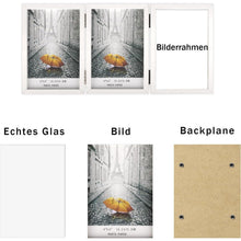 Bilderrahmen 3 Fotos 13x18 cm Holz Fotorahmen Glasfront