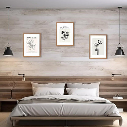 Holz Bilderrahmen A3 mit Passepartout Braun Wandmontage 3
