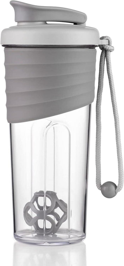 Protein Shaker auslaufsicher effektive Proteinmischung 700ml Grau