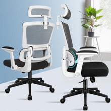 ALFORDSON Bürostuhl Ergonomisch mit Lordosenstütze Weiß 180