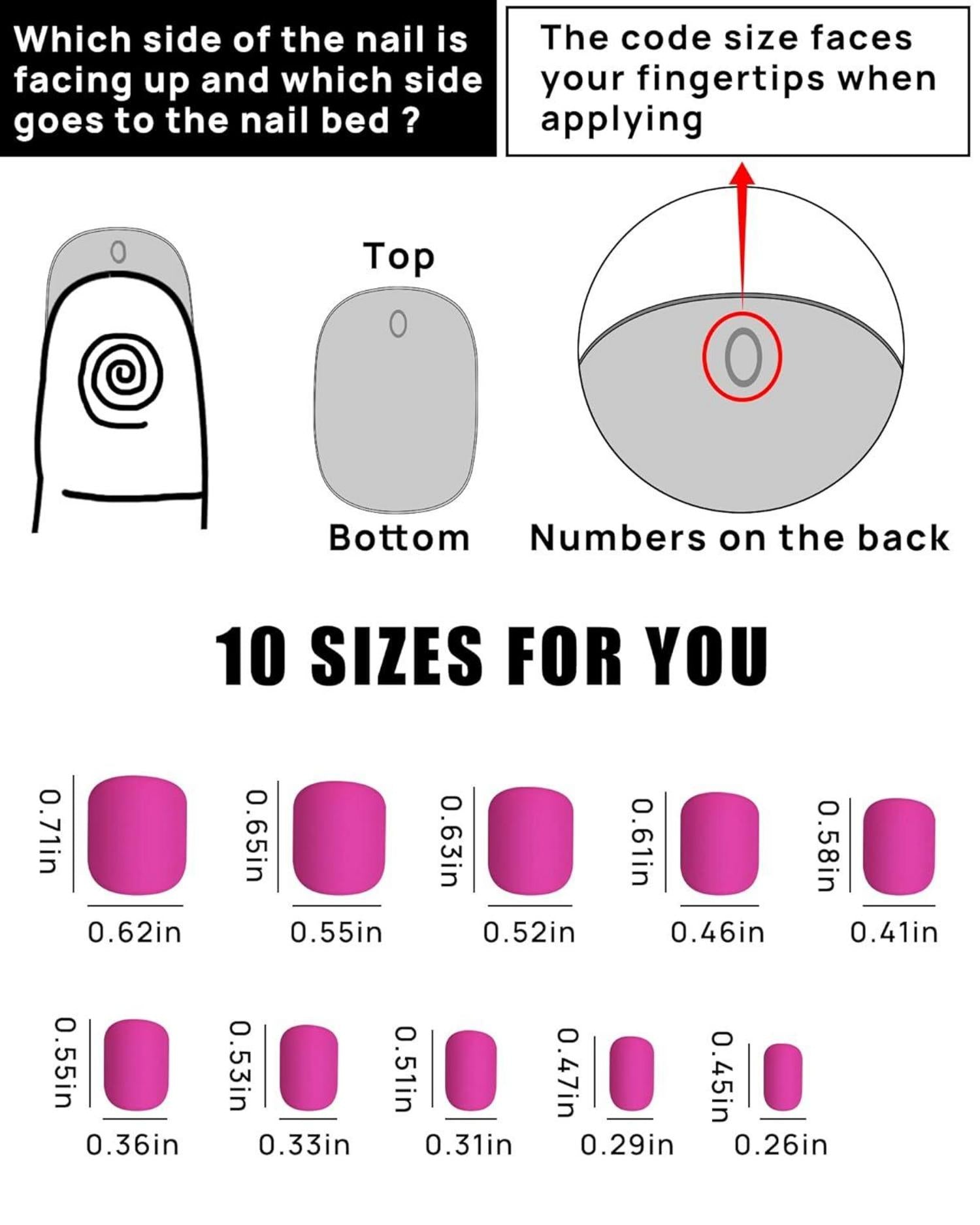 LADYING 24er Pack Matt Eckig Press on Nägel Hochwertig Fake Nails Kit