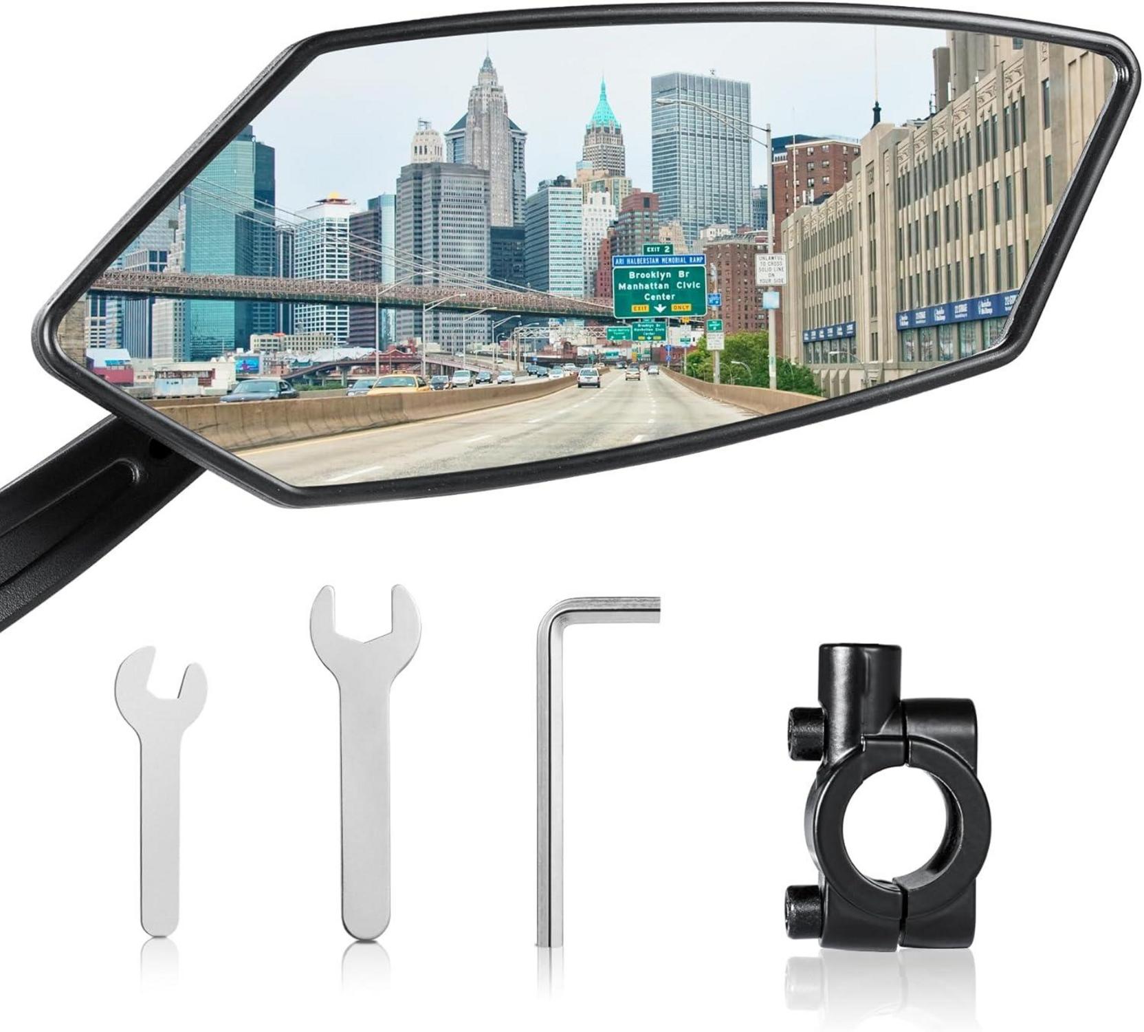 Fahrradspiegel HD Vision extra groß Echtglas klappbar wendbar