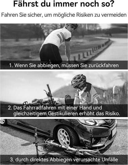 Fahrradspiegel mit Echtglas | Große Spiegelfläche | klappbar | für