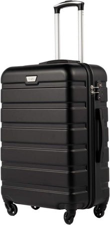Hartschalenkoffer mit TSA-Schloss und 4 Rollen 77cm Schwarz