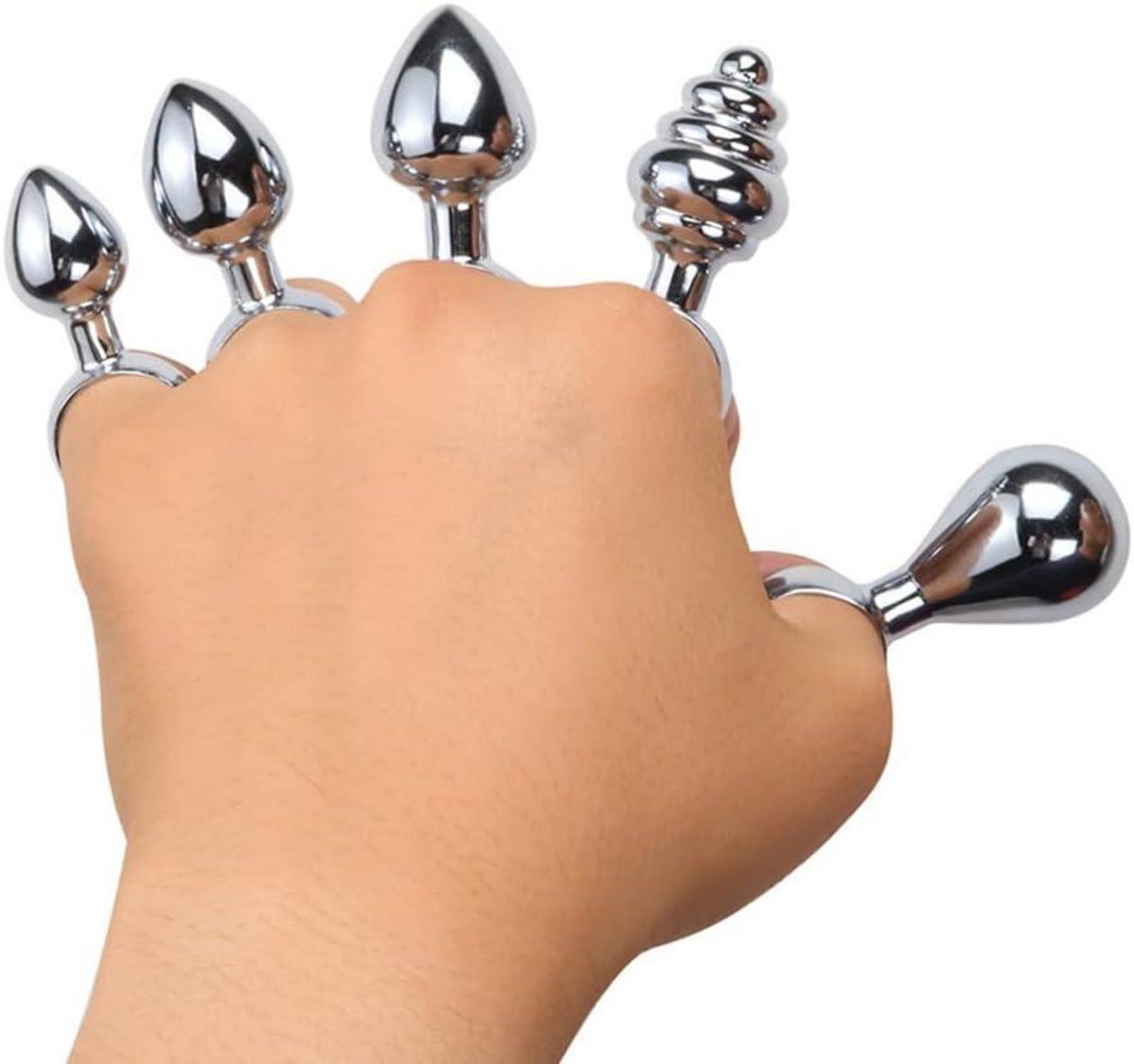 Mini Analplug Set Edelstahl Glühbirne Zugring Butt plug Anfänger 5 Größen