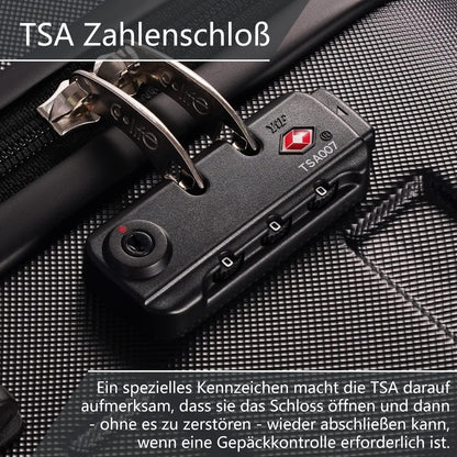 COOLIFE Hartschalen-Koffer Set mit TSA-Schloss, Zitronengelb