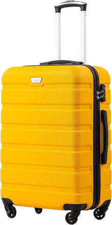 Hartschalenkoffer mit TSA-Schloss & 4 Rollen, 60L, Zitronengelb