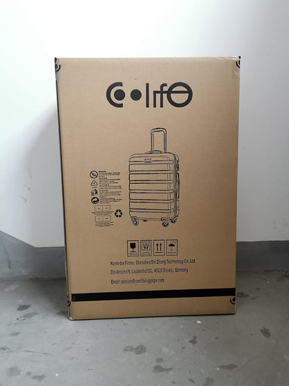 COOLIFE Premium Hartschalenkoffer TSA-Schloss 4 Rollen Zitronengelb