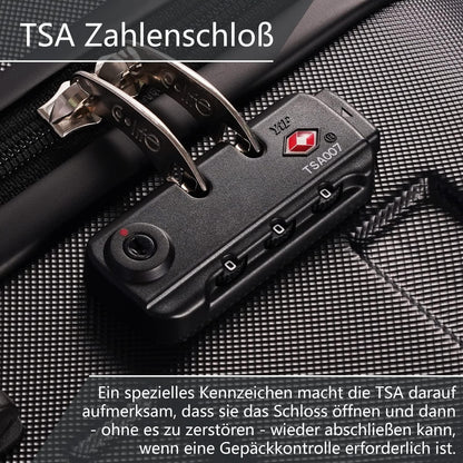 Großer Reisekoffer Dunkelblau mit TSA-Schloss & 4 Rollen