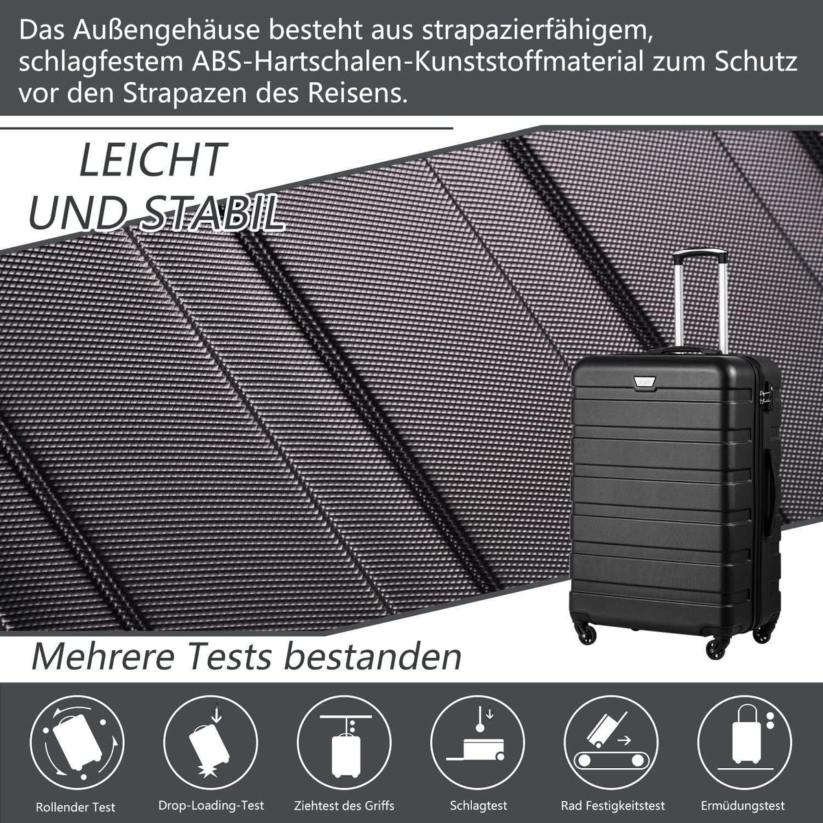 COOLIFE Koffer-Set 3tlg. – Hartschale mit TSA-Schloss