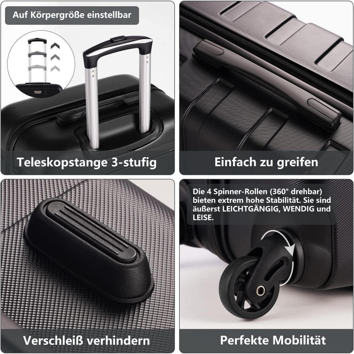 COOLIFE Koffer-Set 3tlg. – Hartschale mit TSA-Schloss