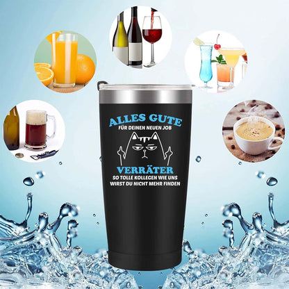 Funny Abschiedsgeschenk Kollegen Tasse 600ml Thermobecher