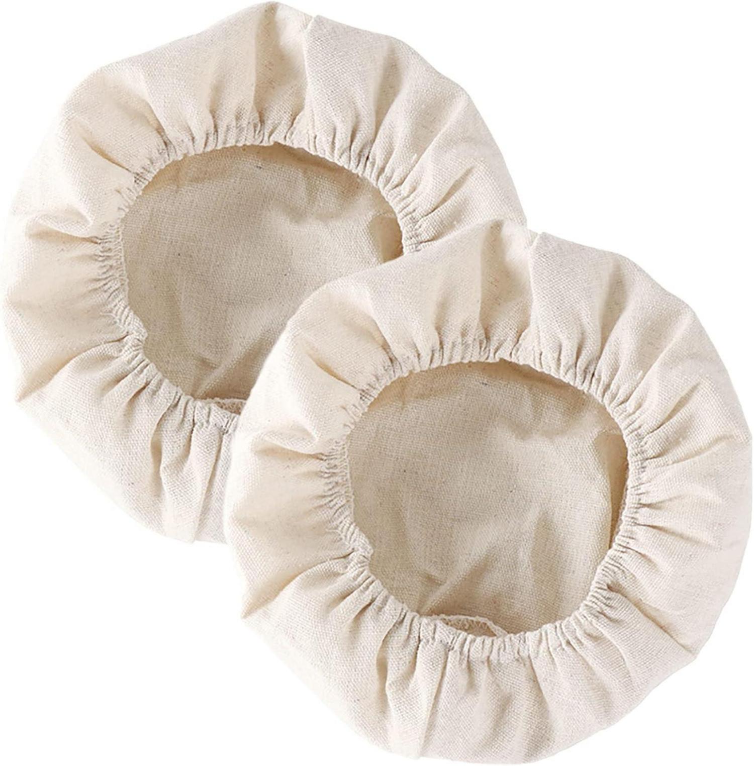 2er Set Leinentuch Brot Backen Gärkorb 25cm