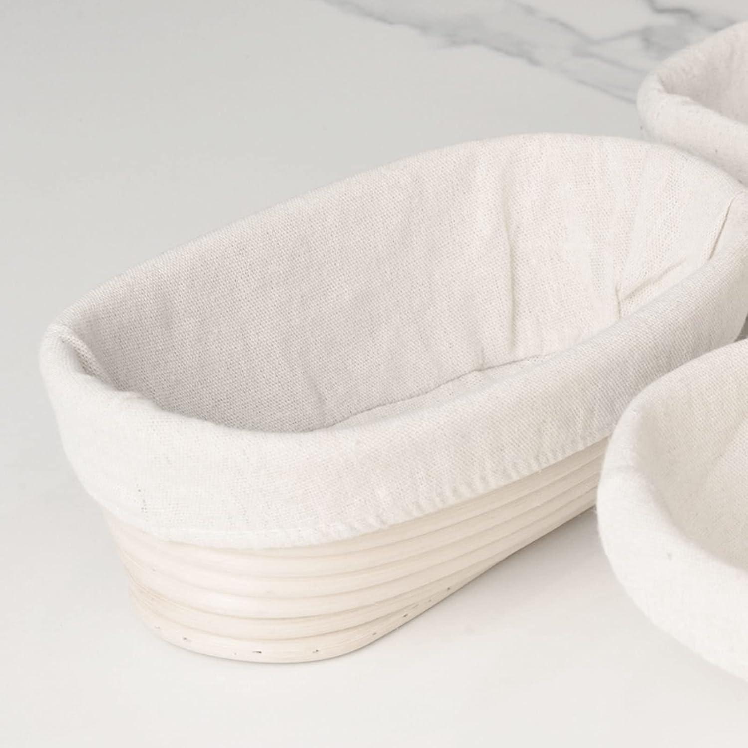 2er Set Leinentuch Brot Backen Teigtuch Gärtuch Küchentuch 25cm