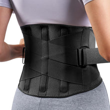 Rückenbandage Atmungsaktiv mit 5 Aufenthalten, Sport Schwarz