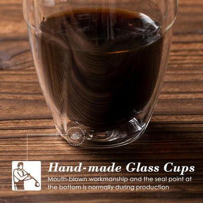 Latte Macchiato Gläser Doppelwandig 4er Set Borosilikatglas 350ml
