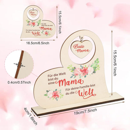 Holzschild Herz Aufsteller Deko Geschenk Mama Muttertag