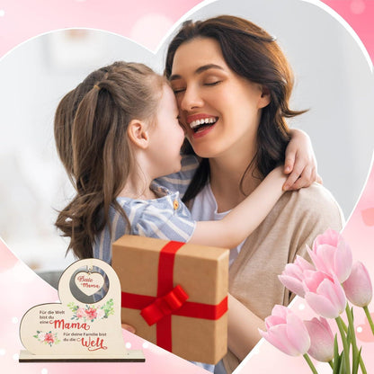 Herz Holzschild Aufsteller Beste Mama Mutter Geschenk