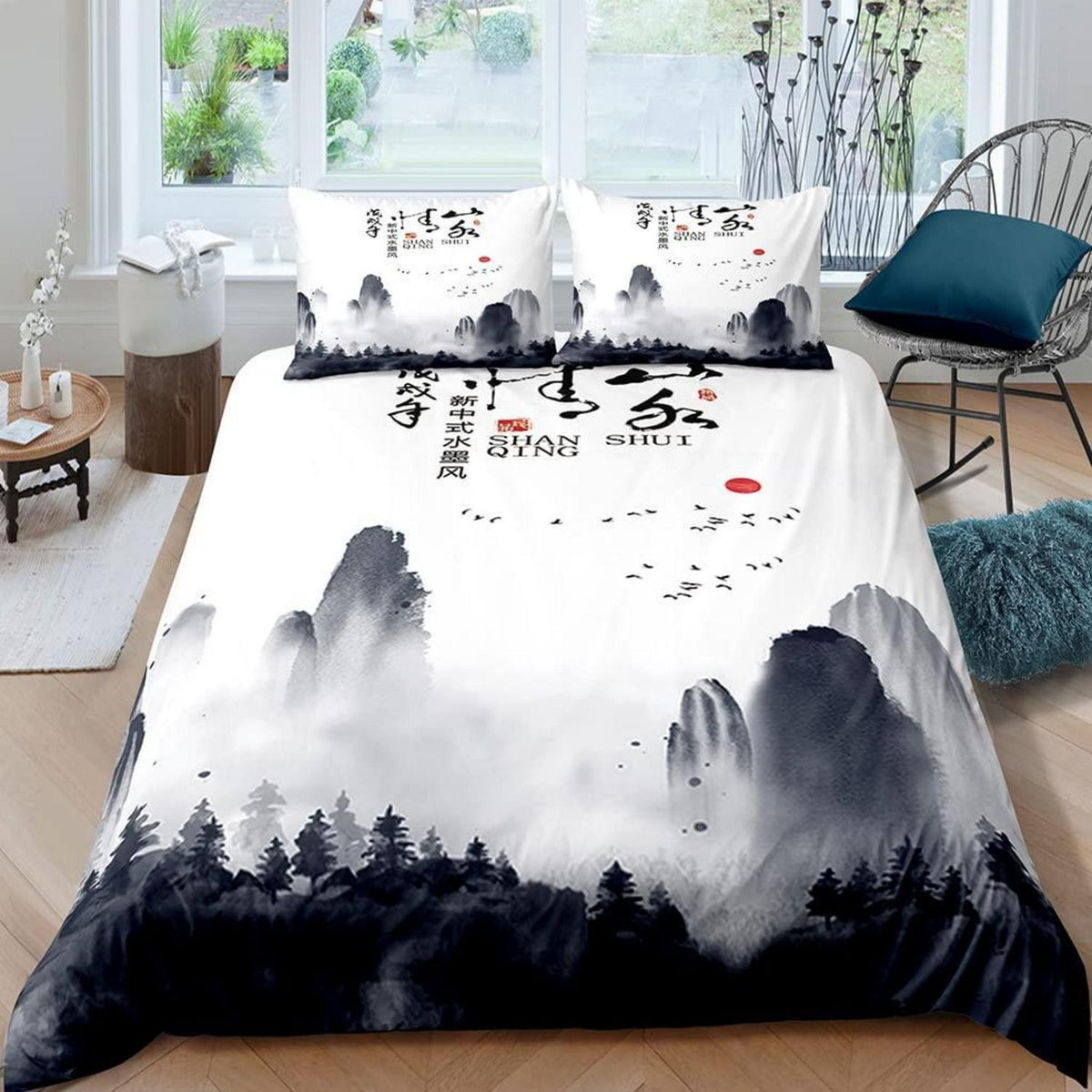Teenager Bettwäsche Chinesischer Stil 200x200 cm 3-teilig