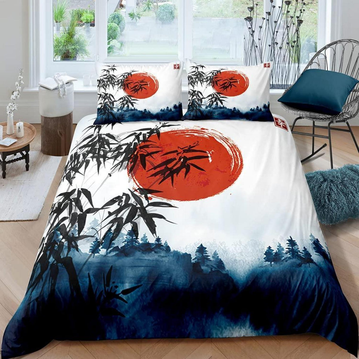 Teenager Bettwäsche Japanischer Stil 200x200 cm 3-teilig
