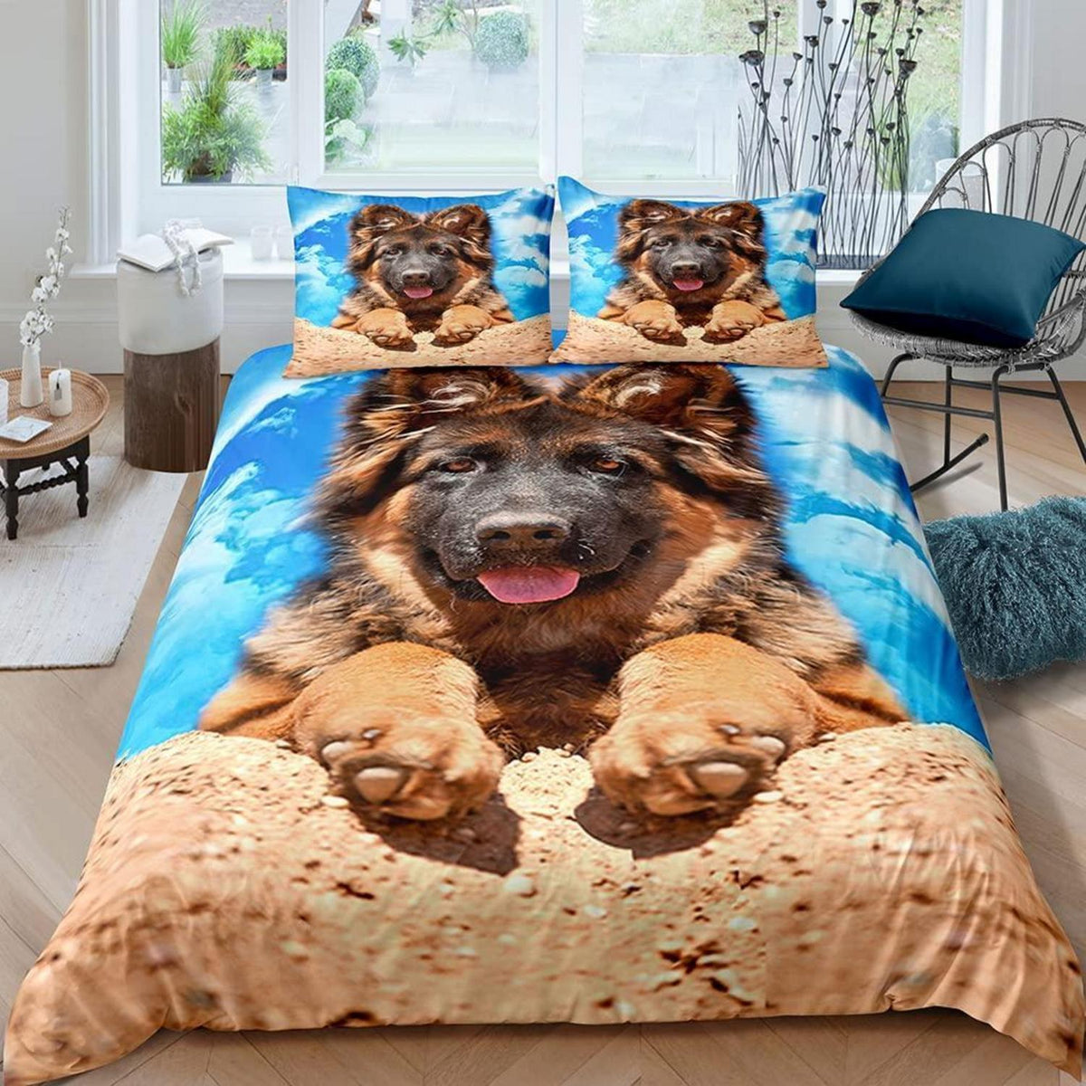 Kinder Bettwäsche Deutscher Schäferhund 155x220 cm 3-teilig
