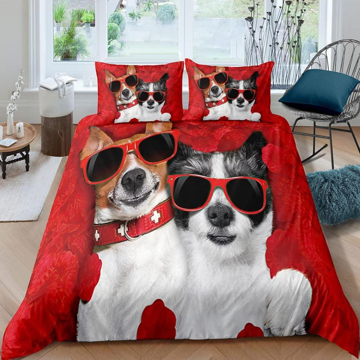 Kinder Bettwäsche Jack Russell Terrier 135x200 cm 4-teilig