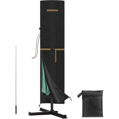 Ampelschirm Schutzhülle 240cm Wasserdicht UV-Beständig mit Stab