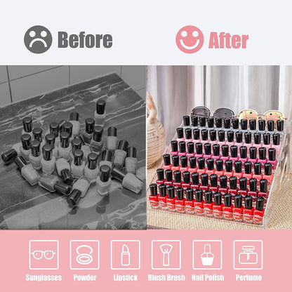 Nagellack Aufbewahrung 3 Schichten Acryl Display ätherische Öle Halter