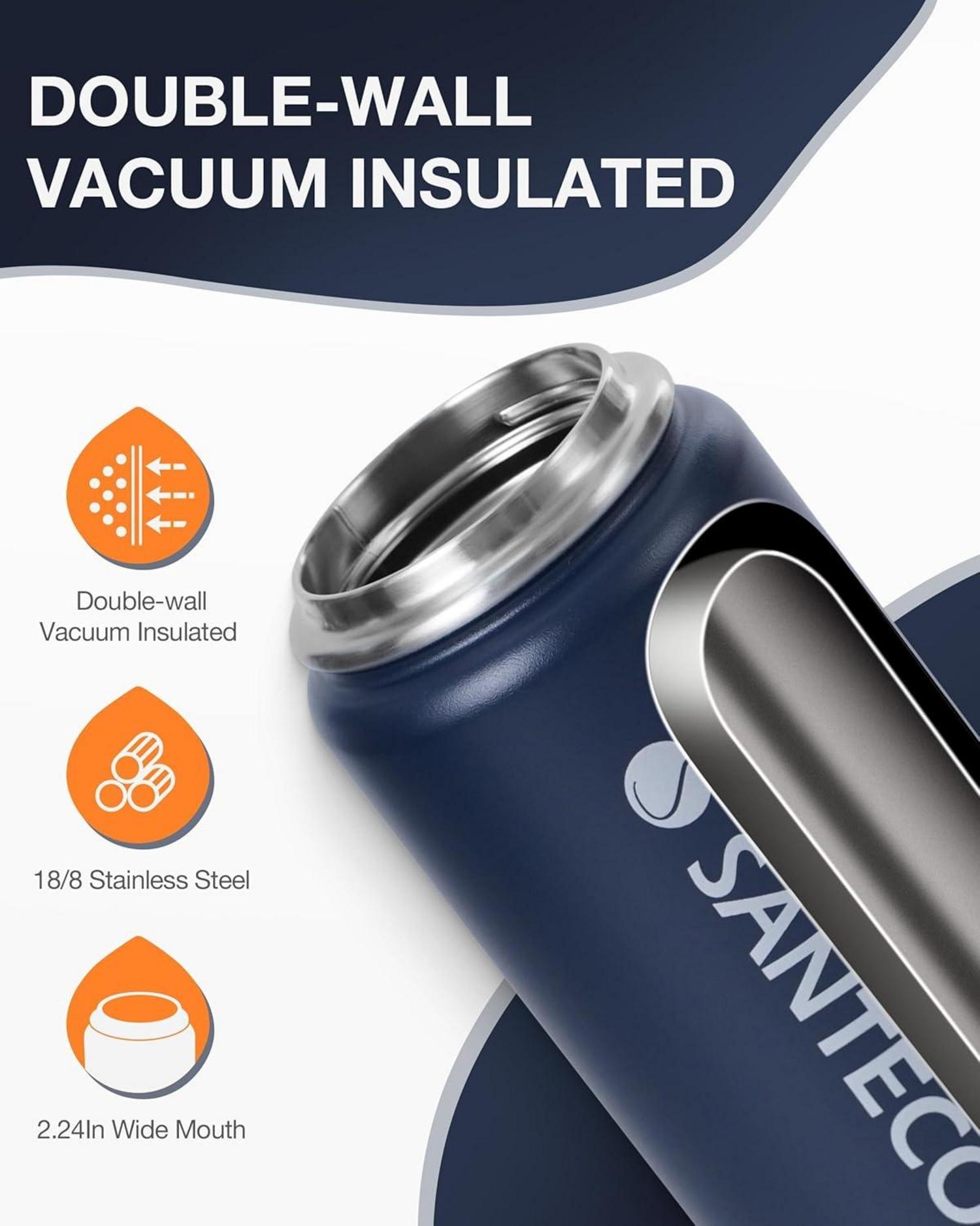 Isolierflasche Edelstahl BPA-frei Auslaufsicher 710ml Nachtblau