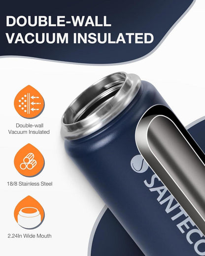 Isolierflasche Edelstahl BPA-frei Auslaufsicher 710ml Nachtblau