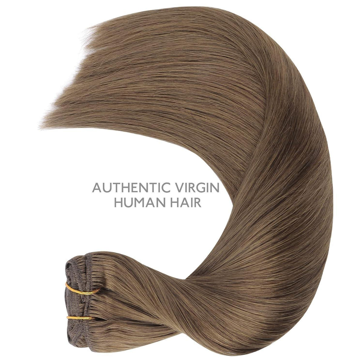 Echthaar Clip-in Extension – Helles Aschbraun, 35cm, 120g
