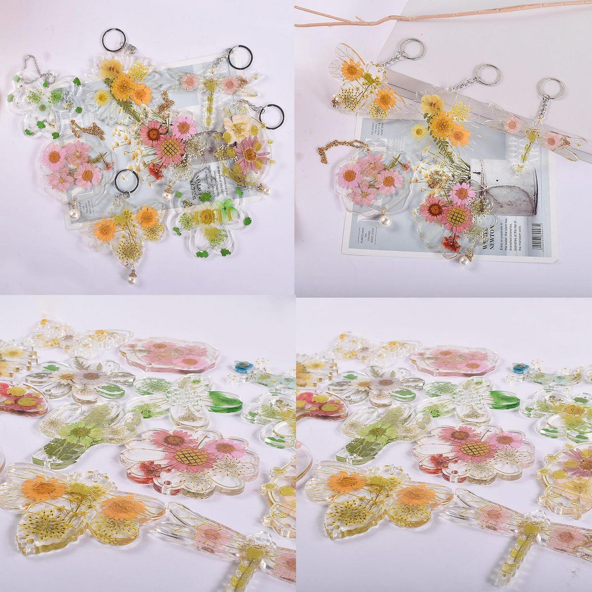 Silikonform Epoxidharz Ohrringe & Anhänger Set mit Zubehör