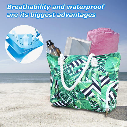 XXL Strandtasche mit Schuhfach, wasserdicht, 30L