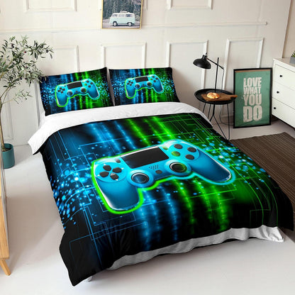 3D Game Bettbezug Set für Jungen – Gamer Design 200x200cm
