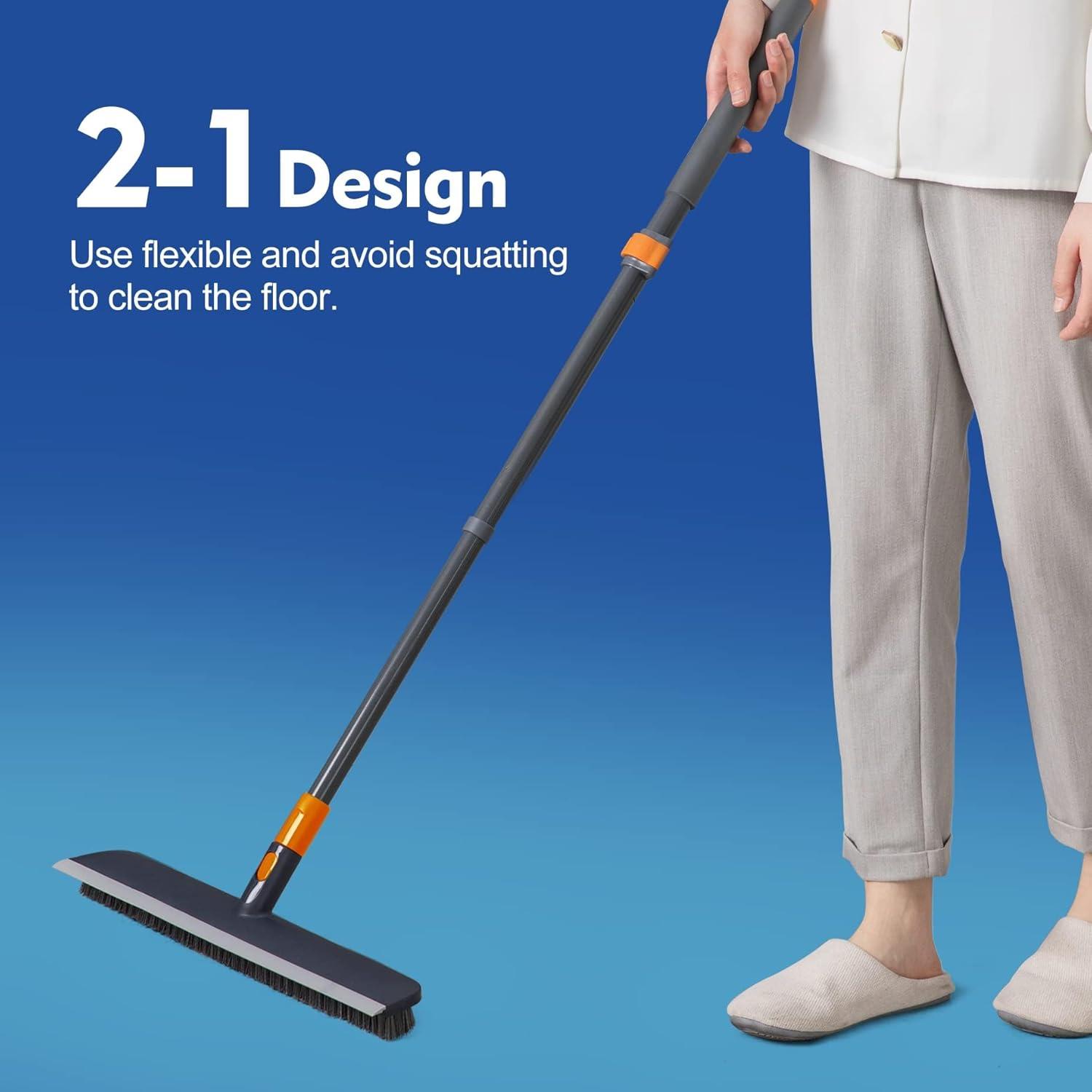 Teleskop Schrubber mit Stiel & 2-in-1 Bodenbürste - CLEANHOME