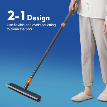 Teleskop Schrubber mit Stiel & 2-in-1 Bodenbürste - CLEANHOME