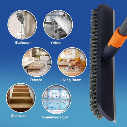Schrubber 2-in-1 Bodenbürste Teleskop Waschbürste 115 cm–150 cm